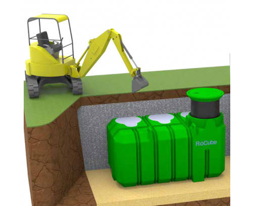 Cuve à eau de pluie extra plate 5000L - RoCube