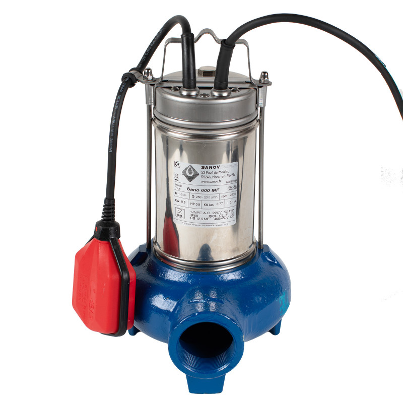 Pompe de relevage eaux chargées - SANO 1500 MF - 1,5kW Pompe de relevage eaux chargées - SANO 1500 MF - 1,5kW